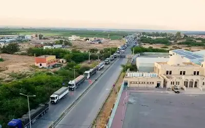 100 شاحنة مساعدات أردنية تدخل غزة