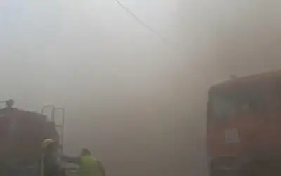 حريق كبير داخل منجرة في المفرق