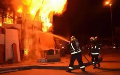 جرش.. انهيار سيدة أثناء مشاهدة احتراق