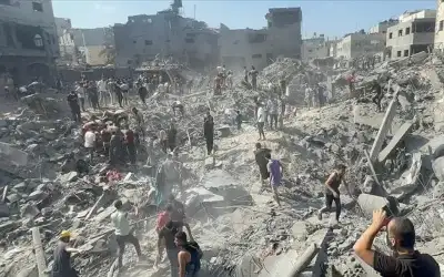 22 شهيدا في قصف استهدف حيا