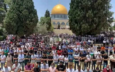 40 ألفا يؤدون صلاة الجمعة في
