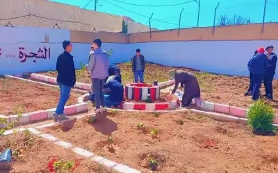 مدرسة الجدعا الأساسية المختلطة تحول الحديقة