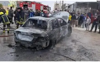 احتراق 3 مركبات إثر حريق أعشاب