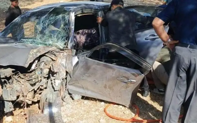 4 إصابات من عائلة واحدة بحادث