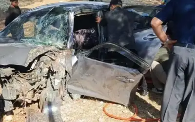 4 إصابات من عائلة واحدة بحادث