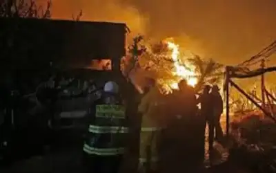 حريق كبير قرب قاعدة عسكرية إسرائيلية