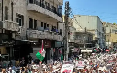 مسيرة شعبية وسط عمان رفضا للعدوان