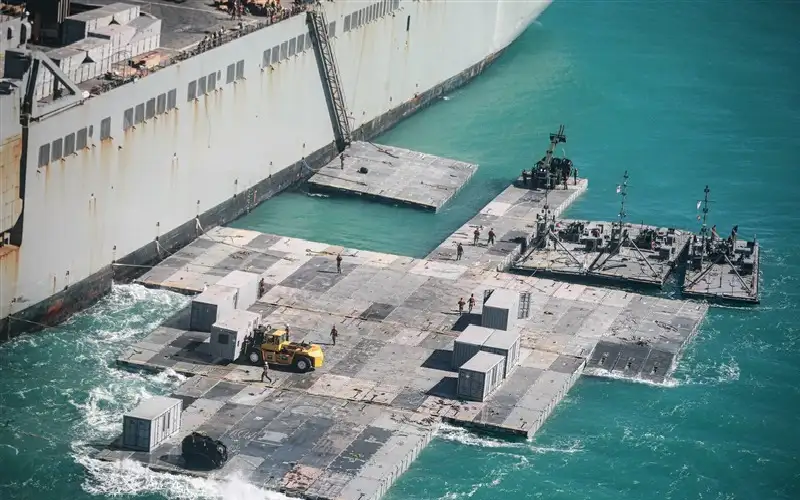 للمرة الثالثة.. إزالة رصيف المساعدات لغزة