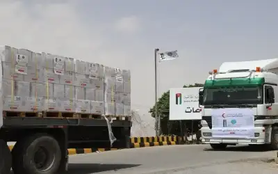 قافلة مساعدات أردنية جديدة تحمل طرودا
