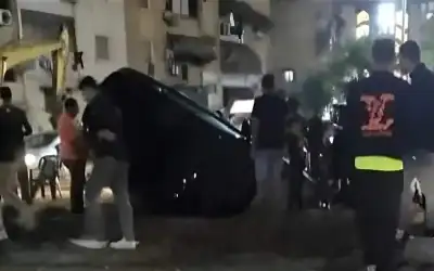 سقوط سيارة من المحور تقل 4