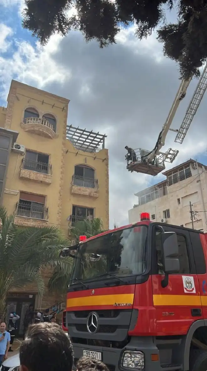 حريق كبير في شقة داخل عمارة