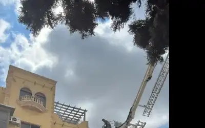حريق كبير في شقة داخل عمارة