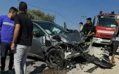 إصابات بحادث تصادم على طريق البترول