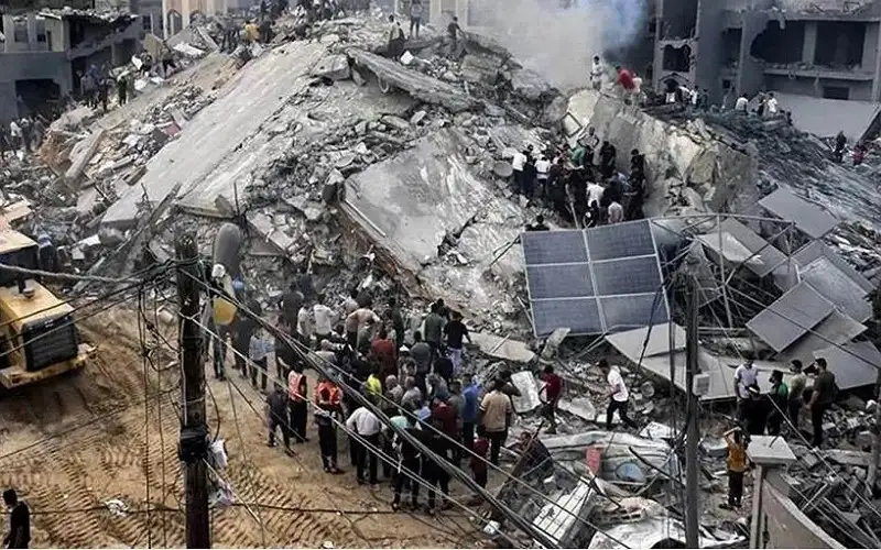 استشهاد 7 فلسطينيين جراء قصف الاحتلال