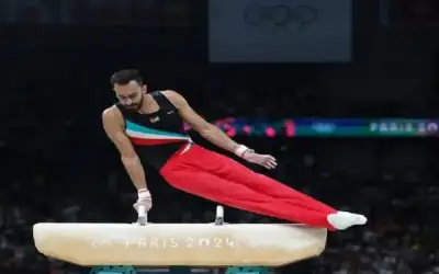 لاعب منتخب الجمباز ابو السعود يودع