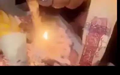 مؤثران يحرقان النقود خلال بث مباشر