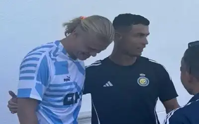 التقى بكريستيانو رونالدو وماني.. كواليس ظهور