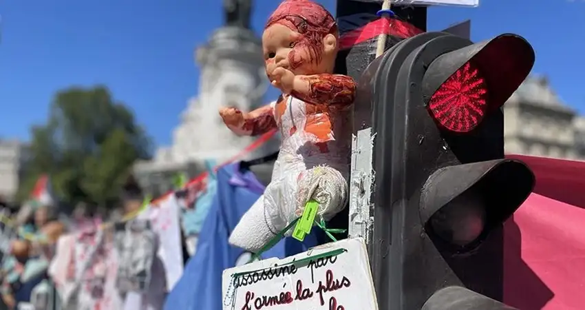 متظاهرون في باريس: إسرائيل تنظم أولمبياد