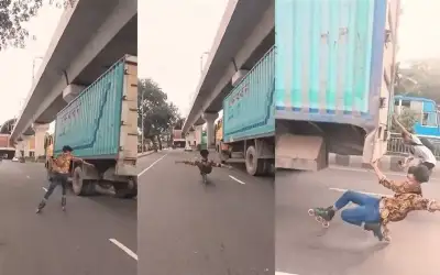 غضب من مراهقين تزلجا تحت عجلة