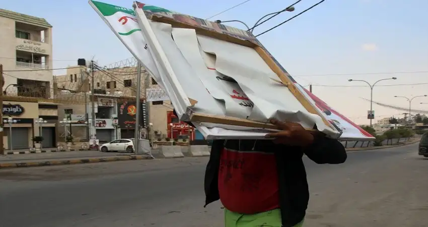 8740 لوحة دعائية انتخابية مخالفة أزالتها