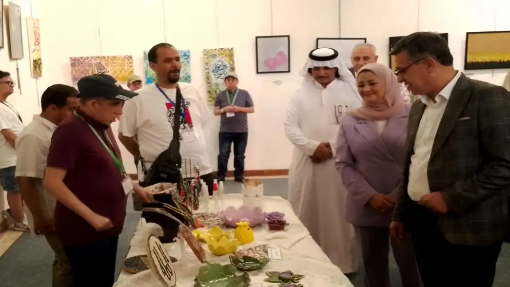 افتتاح المعرض الفني التشكيلي الثالث لذوي