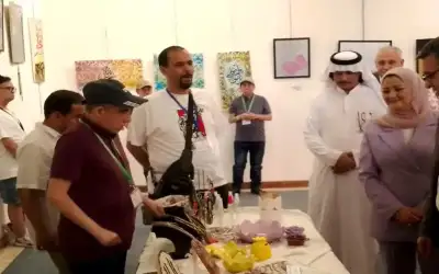 افتتاح المعرض الفني التشكيلي الثالث لذوي