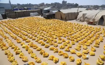 المستشفى الميداني الأردني جنوب غزة3 يوزع