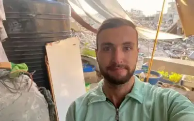 بستاني غزة.. محمد قمصان يزرع خضراوات