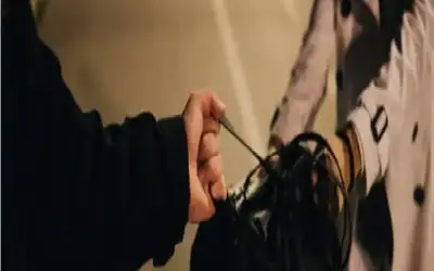 فيديو سرقة سيدة في وضح النهار