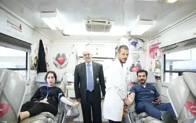 حملة للتبرع بالدم في مستشفى الكندي