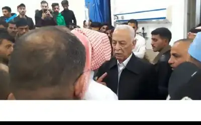العيسوي يتفقد مواطنيين تعرضا لاصابات طفيفة