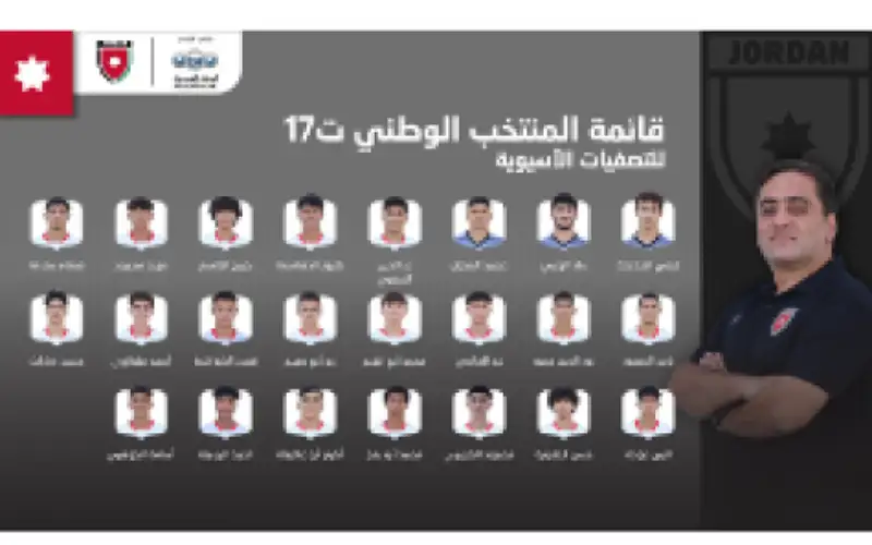 إعلان قائمة المنتخب الوطني ت17 للتصفيات