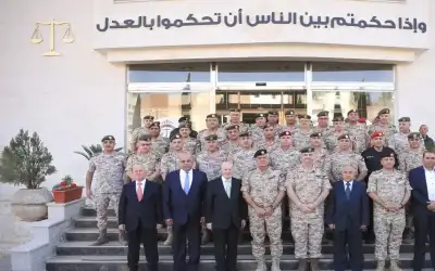 اللواء الركن الحنيطي يفتتح مديرية القضاء
