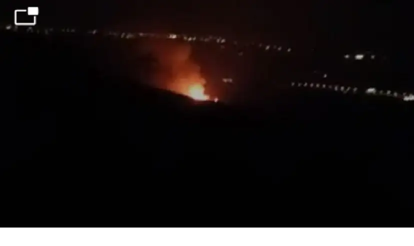 سقوط قذيفة في منطقة خالية من