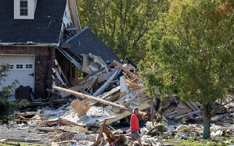 انفجار غازي يهز منزلا في أمريكا