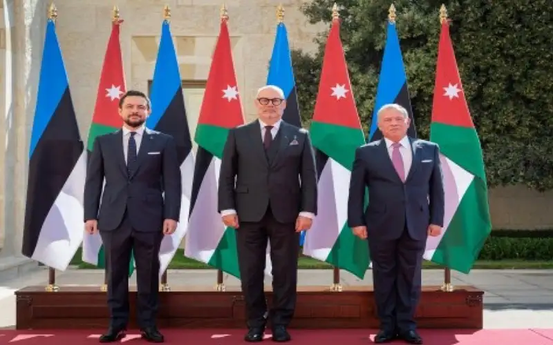 الملك وولي العهد يستقبلان رئيس أستونيا