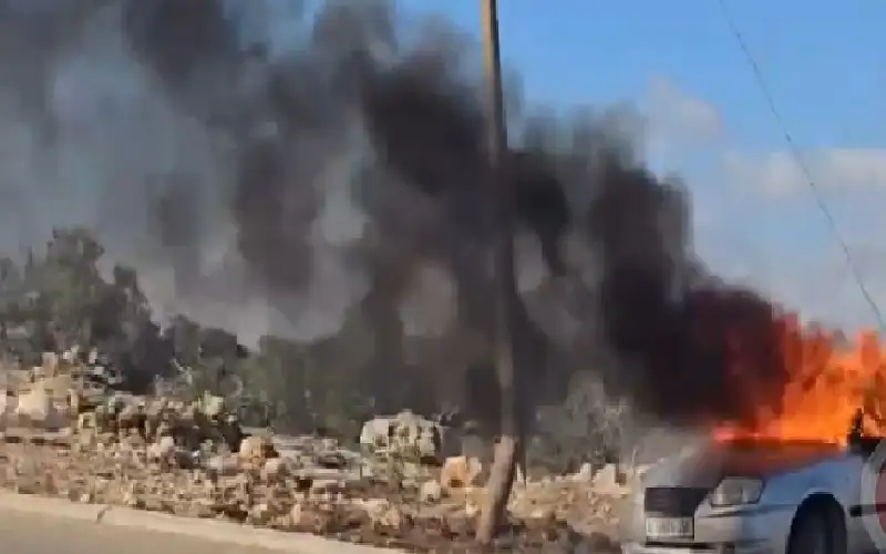 مستوطنون يهاجمون المنازل ويحرقون المركبات شرق