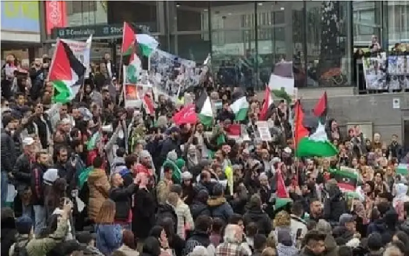 مظاهرات في عواصم أجنبية تنديدا بالعدوان