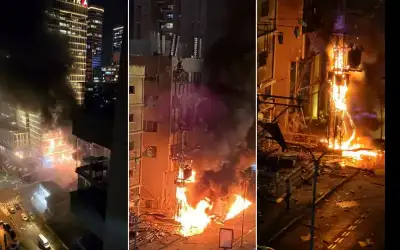 4 انفجارات كبيرة تهز تل أبيب