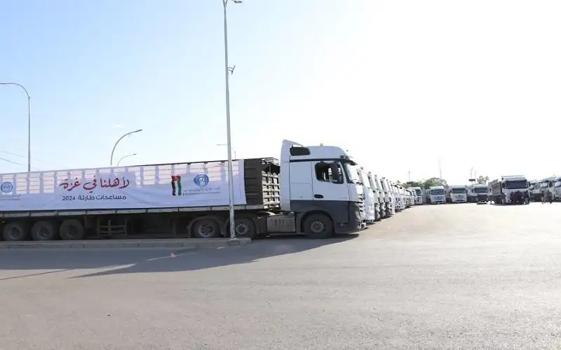 الخيرية الهاشمية: تسيير قافلة جديدة لغزة