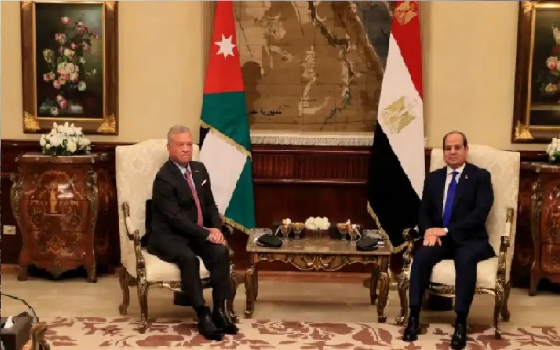 الملك والرئيس المصري يؤكدان ضرورة الوقف