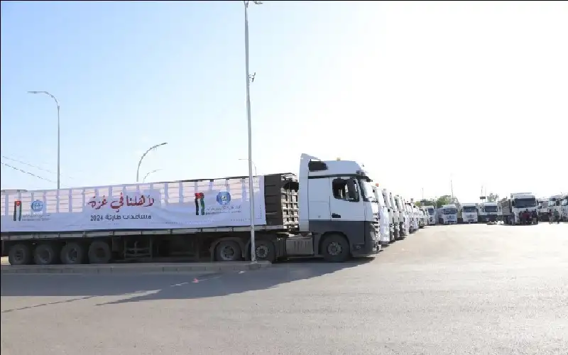 الأردن يسير 50 شاحنة مساعدات إنسانية