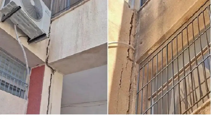 تشققات بجدران مدرسة في إربد.. والتربية