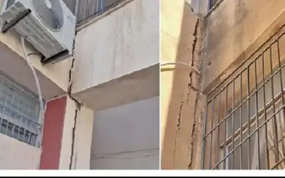 تشققات بجدران مدرسة في إربد.. والتربية