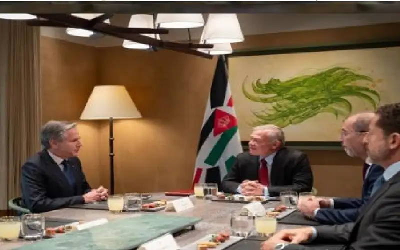 الملك لبلينكن: الخطوة الأولى لتحقيق تهدئة