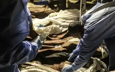 العثور على بقايا جثث في مستودع
