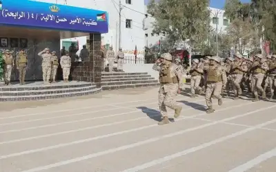 الحنيطي يزور كتيبة الأمير حسن الآلية