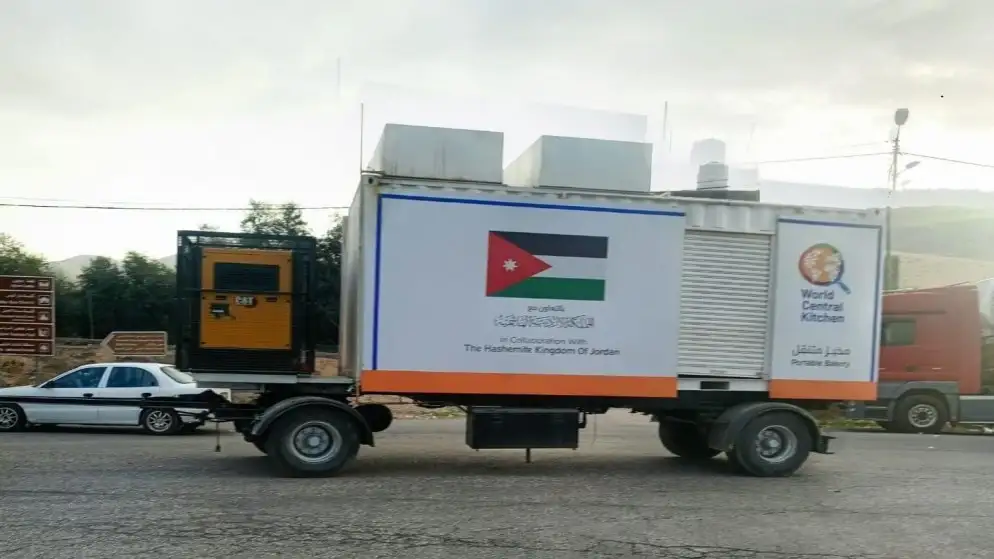 الأردن يرسل مخبزا متنقلا بطاقة إنتاجية