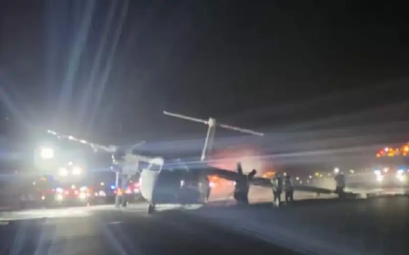 نجاة ركاب طائرة كندية رغم احتراقها