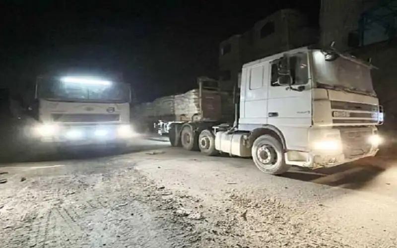 مئات شاحنات المساعدات تدخل جنوب قطاع